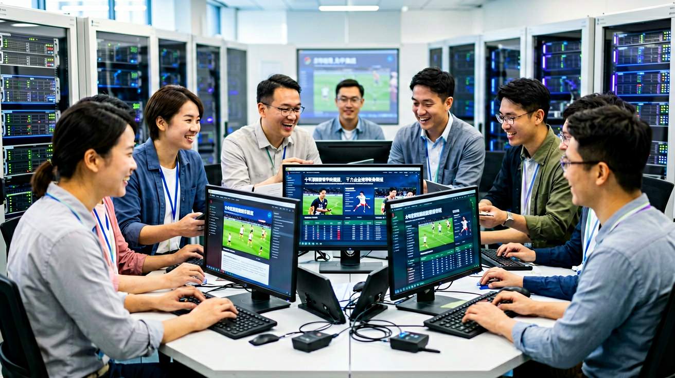 k1体育集团团队在数据中心进行赛事数据监控和平台运维工作